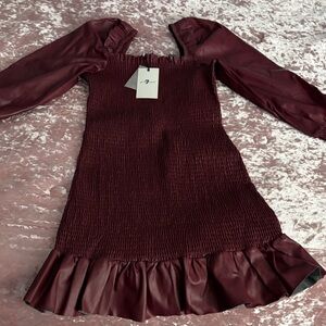7 For All Mankind Burgundy Formal Dress